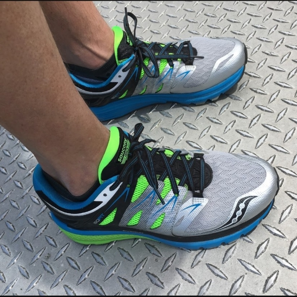Saucony Men's Zealot Iso 2 Fit Everun Running Shoes Blue Run-Dry Sneakers Sz 14 - Picture 11 of 11